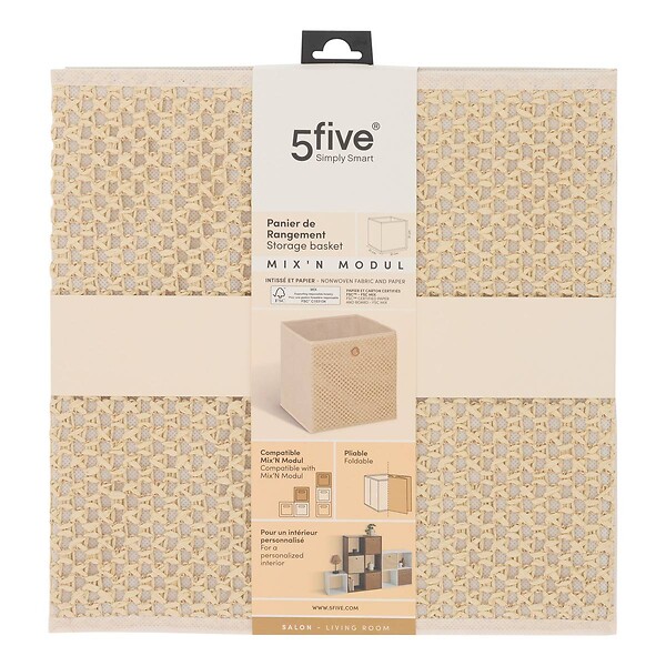 5 FIVE SIMPLY SMART - Boîte de rangement Mix'n modul 31x31cm beige - large