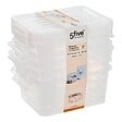 5 FIVE SIMPLY SMART - Lot de 5 Boîtes Clippy de 5L transparent - vignette