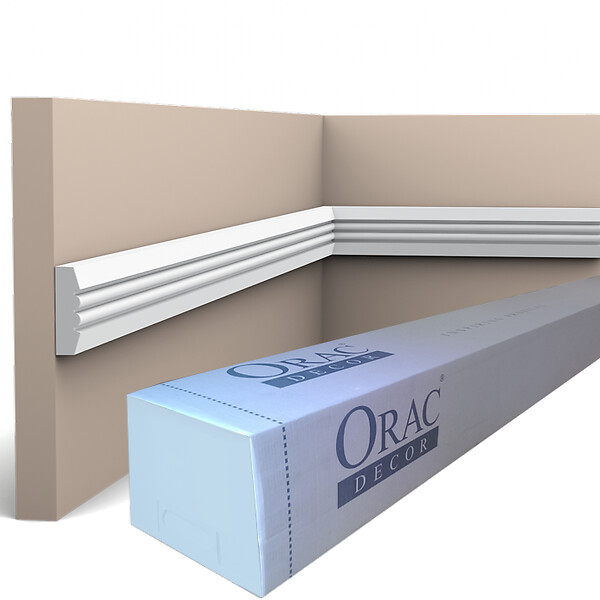 ORAC DECOR - P5021 Cimaise murale Orac Decor - 3x1x200cm (h x p x L) - moulure décorative polyuréthane Pack 2 pièces - large