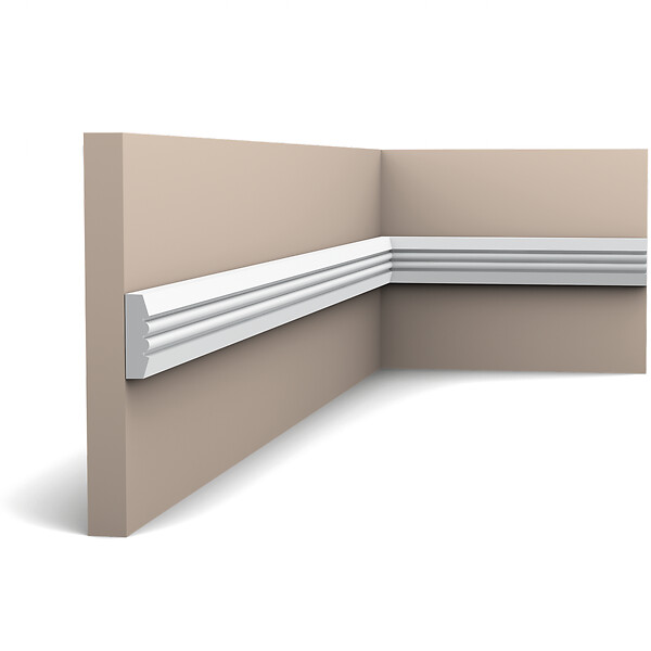 ORAC DECOR - P5021 Cimaise murale Orac Decor - 3x1x200cm (h x p x L) - moulure décorative polyuréthane Carton 8 pièces - large