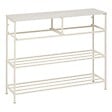 5 FIVE SIMPLY SMART - Console 2 tiroirs Tissa avec range-chaussure beige - vignette