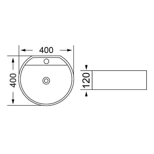 KIAMAMI VALENTINA - Lavabo De Meuble Rond En Céramique Noire Mate - large