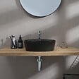 KIAMAMI VALENTINA - Lavabo De Meuble Rond En Céramique Noire Mate - vignette