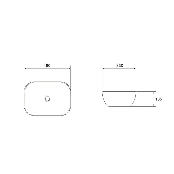 KIAMAMI VALENTINA - Lavabo Rectangulaire En Céramique Blanche L 46Cm À Poser - large