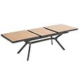 OVIALA - Table de jardin extensible 8 à 10 places en alu et effet bois 250cm - Savannah - vignette
