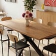 OVIALA - Table de jardin en aluminium et bois d'acacia 8 places 200x95 cm - Stella - vignette