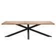 OVIALA - Table de jardin en aluminium et bois d'acacia 8 places 200x95 cm - Stella - vignette