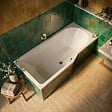 LAGUNA - 160x80 cm Laguna Beata Plus baignoire bain/douche asymétrique avec pieds, acrylique, gauche, blanc (BE1600LPLUS-SET) - vignette
