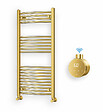OTITEC - Sèche-serviettes électrique – 120 x 50 cm – Doré – 500W - Avec thermostat connecté - ELEGANT - vignette