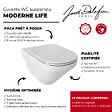 JACOB DELAFON - Cuvette WC suspendu sans bride Modern Life avec abattant frein de chute et déclipsable - vignette