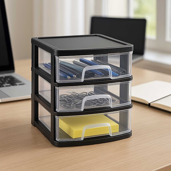 WERKAPRO - Organisateur de bureau 3 tiroirs - large