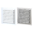 BLAUBERG - Grille aération ventilation aluminium avec moustiquaire - LxH (mm): 250 x 250 - Couleur: Blanc - vignette