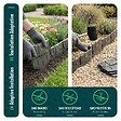 VOUNOT - Lot de 70 pcs Bordure de jardin imitation pierre facile a installer 10.7m gris - vignette