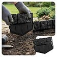 VOUNOT - Lot de 175 pcs Bordure de jardin imitation pierre facile a installer 26.7m noir - vignette