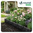 VOUNOT - Lot de 175 pcs Bordure de jardin imitation pierre facile a installer 26.7m noir - vignette