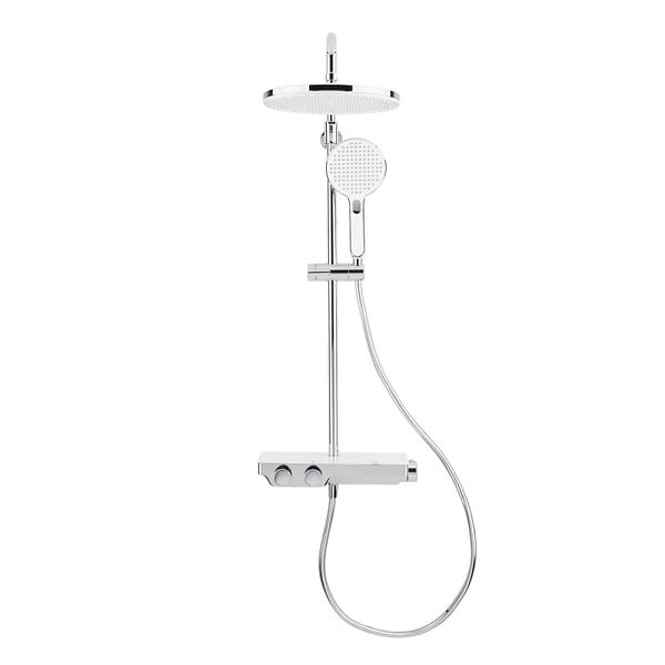 SWISS AQUA TECHNOLOGIES - Colonne de douche avec mitigeur thermostatique et tête de douche XXL 255mm, Chrome (SATSSTPBCH) - large