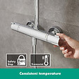 HANSGROHE - Colonne de douche Crometta S 240 EcoSmart chrome HANSGROHE 27268000 avec mitigeur thermostatique - vignette