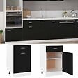 VIDAXL - vidaXL Armoire de plancher à tiroir "Lyon" Noir 50x46x81,5 cm - vignette