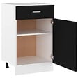 VIDAXL - vidaXL Armoire de plancher à tiroir "Lyon" Noir 50x46x81,5 cm - vignette