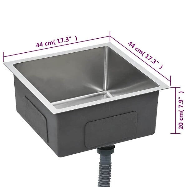 VIDAXL - vidaXL Évier de cuisine fait à la main Acier inoxydable - large