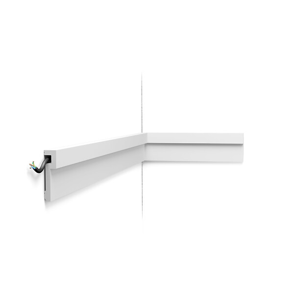 ORAC DECOR - PX198 Cimaise murale Orac Decor - 2,0x8,3x200cm (h x p x L) - moulure décorative polymère Carton complet - large