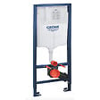 GROHE - Grohe Pack WC Bâti-support + WC Swiss Aqua Technologies Infinitio sans bride, fixation invisible + Plaque chrome - vignette