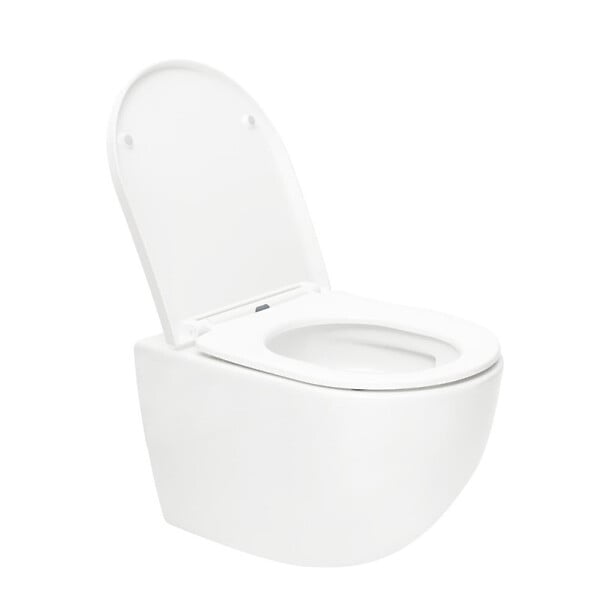 GEBERIT - Pack WC Bâti support Geberit + WC Swiss Aqua Technologies Vortex sans bride + abattant SoftClose + plaque (TORNADOGEB3) - large