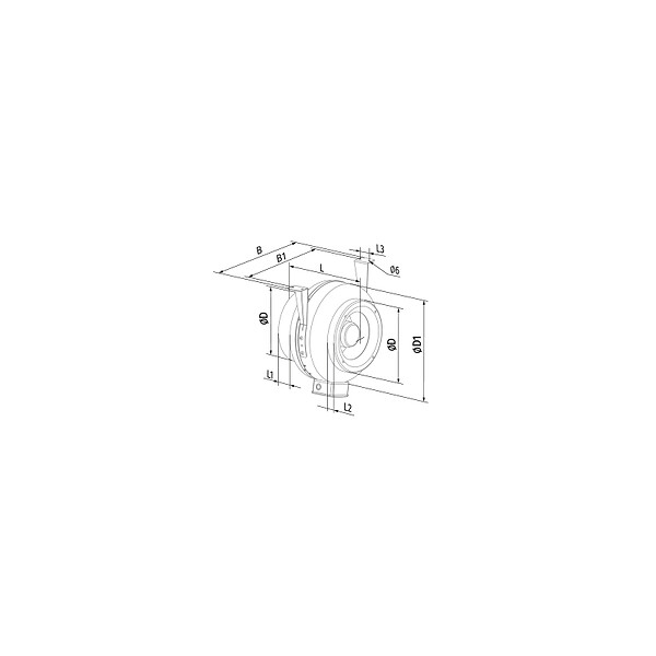 BLAUBERG - Ventilateur de gaine centrifuge métallique BLAUBERG CENTRO M - Diamètre (mm): 200 - large