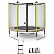 KANGUI - Trampoline jardin Ø 300 cm + échelle + kit d'ancrage - JUMPI 300 - Taupe/Vert - vignette