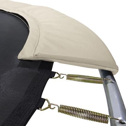 KANGUI - Trampoline jardin Ø 300 cm + échelle + kit d'ancrage - JUMPI 300 - Taupe/Vert - large