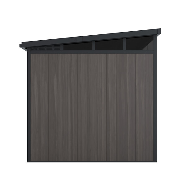 DIRECT-ABRIS - Abri de Jardin Bois Composite 7,5m2 Gris 363x223x227cm EVORA - Cabane a Outils - Local a Vélo - large