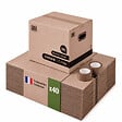 PACK AND MOVE - Pack and Move - Lot 40 cartons déménagement stockage livres - 40 x 30 x 30 cm - Poignées renforcées - 2 adhésifs offerts - vignette