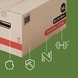 PACK AND MOVE - Pack and Move - Lot 20 Cartons Déménagement Premium - 60 X 30 X 30 - Extrême Résistance 30KG - Réutilisable - Poignées Renforcées - 1 Adhésif Offert - vignette