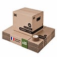 PACK AND MOVE - Pack and Move - Lot 20 cartons déménagement stockage livres - 40 x 30 x 30 cm - Poignée renforcées - 1 adhésif offert - vignette
