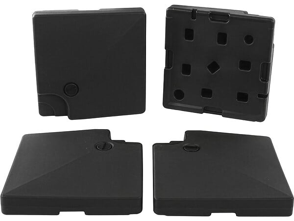 HABITAT ET JARDIN - 4 Dalles à lester pour gros parasol déporté - 4 x 3 - 104 KG - Noir - large