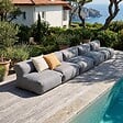 OVIALA - Salon de jardin modulable 5 places gris - Mixi - vignette