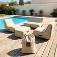 COCO LOUNGE - Salon de jardin gonflable Collection Aloha - blanc cassé - vignette