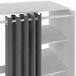 ID MARKET - Meuble de buanderie double machine à laver avec rideau coulissant gris WALLIS blanc - vignette