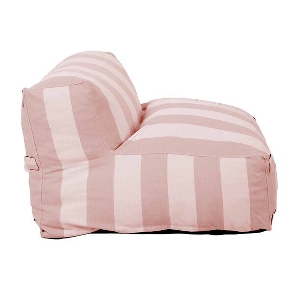 OVIALA - Fauteuil de jardin rayé pour canapé modulable rose poudré - Mixi - large