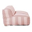 OVIALA - Fauteuil de jardin rayé pour canapé modulable rose poudré - Mixi - vignette