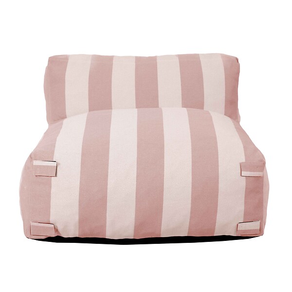 OVIALA - Fauteuil de jardin rayé pour canapé modulable rose poudré - Mixi - large