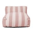 OVIALA - Fauteuil de jardin rayé pour canapé modulable rose poudré - Mixi - vignette