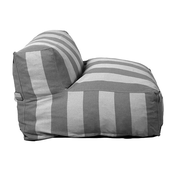OVIALA - Fauteuil de jardin rayé pour canapé modulable gris anthracite - Mixi - large