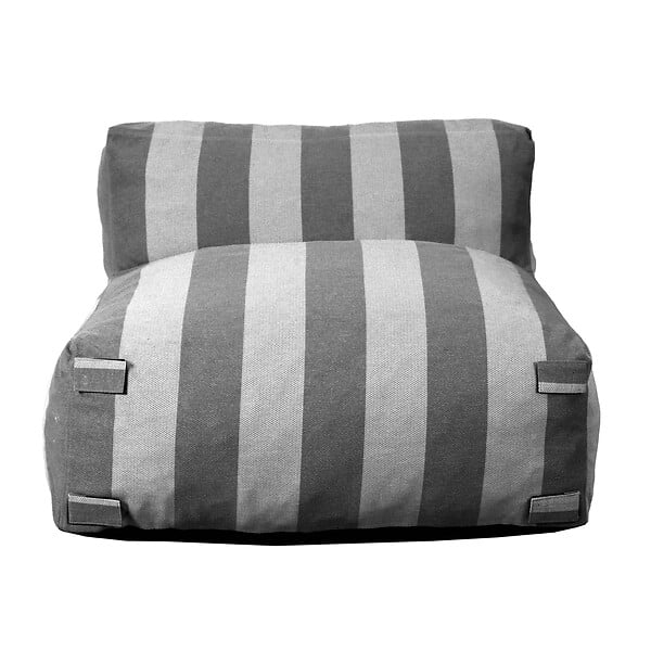 OVIALA - Fauteuil de jardin rayé pour canapé modulable gris anthracite - Mixi - large