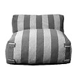 OVIALA - Fauteuil de jardin rayé pour canapé modulable gris anthracite - Mixi - vignette