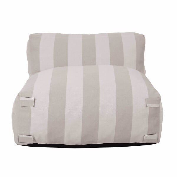 OVIALA - Fauteuil de jardin rayé pour canapé modulable beige - Mixi - large