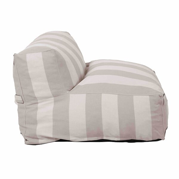 OVIALA - Fauteuil de jardin rayé pour canapé modulable beige - Mixi - large