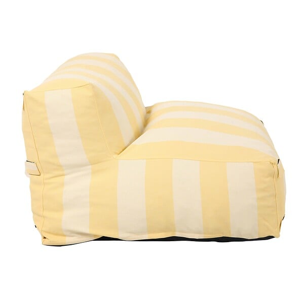 OVIALA - Fauteuil de jardin rayé pour canapé modulable jaune clair - Mixi - large
