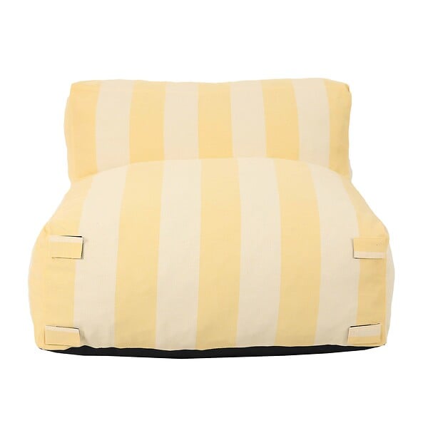 OVIALA - Fauteuil de jardin rayé pour canapé modulable jaune clair - Mixi - large