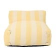 OVIALA - Fauteuil de jardin rayé pour canapé modulable jaune clair - Mixi - vignette